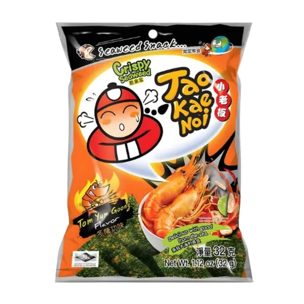 Uzkodas Taokaenoi Crispy seaweed Tom-Yum 32g