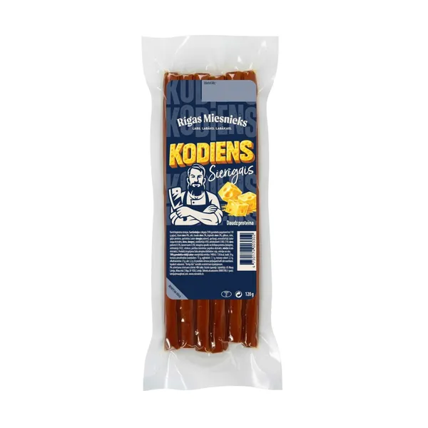 Uzkodu desiņas Rīgas Miesnieks kodiens sierīgais 120g
