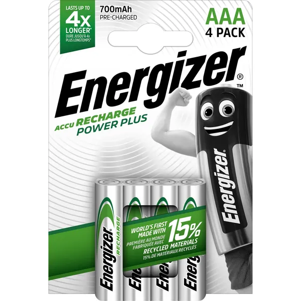 Uzlādējāmā baterija Energizer Power Plus AAA CPH4 4 gab