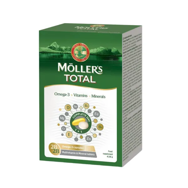 Uztura bagātinātājs Möller's Total 28gab.