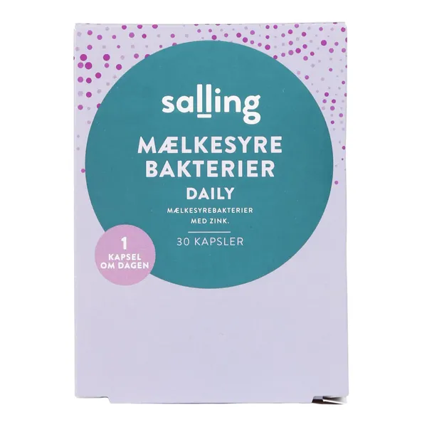 Uztura bagātinātājs Salling pienskābes baktērijas ar cinku 30 kapsulas