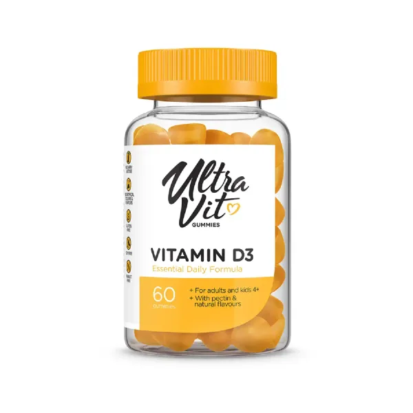 Uztura bagātinātajs ULTRAVIT Gummies Vitamin D3 60 gab. košļājamās tabletes