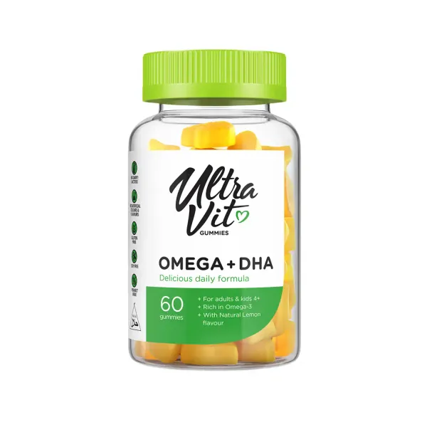 Uztura bagātinātājs Ultravit Omega 3 DHA, želejpastilas 60gab.