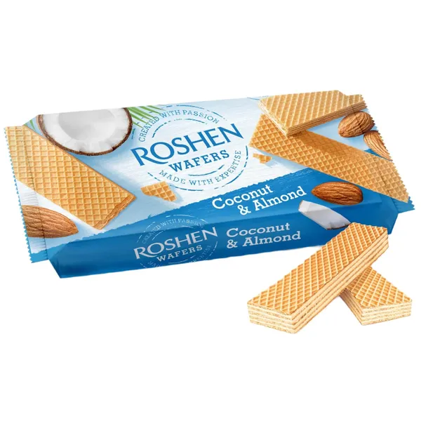 Vafeles Roshen ar kokosriekstu un mandeļu pildījumu 216g