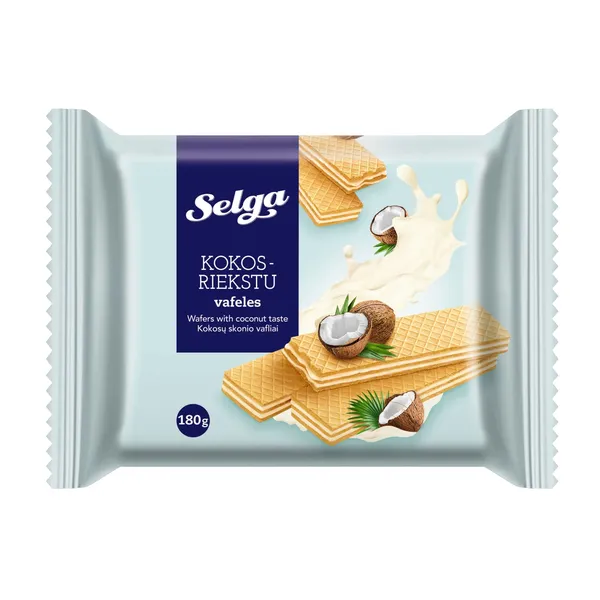 Vafeles Selga ar kokosriekstu garšu 180g