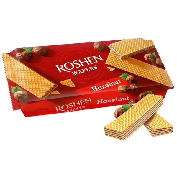 Vafeles Wafers ar riekstu krēmu 216g