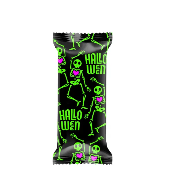Vafeļu konfektes Pergale Halloween ar zaļu, skābu krēmu kg