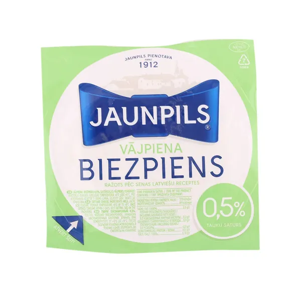 Biezpiens JAUNPILS vājpiena 0,5% 275g