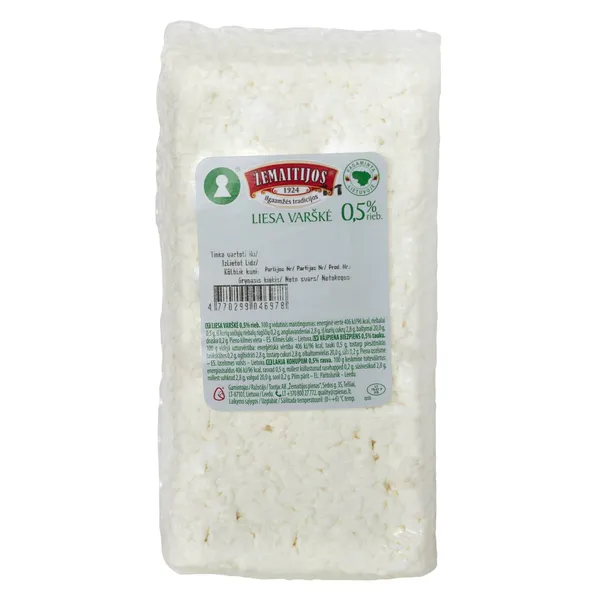 Vājpiena biezpiens Žemaitijos 0,5% 1kg