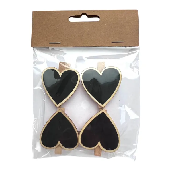 Valentīna dienas dekors sirds knaģis 4gab VD26