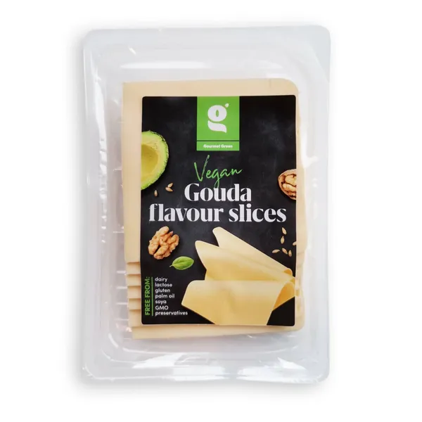 Vegāniskais augu produkts Gourmet Green ar gouda garšu 150g