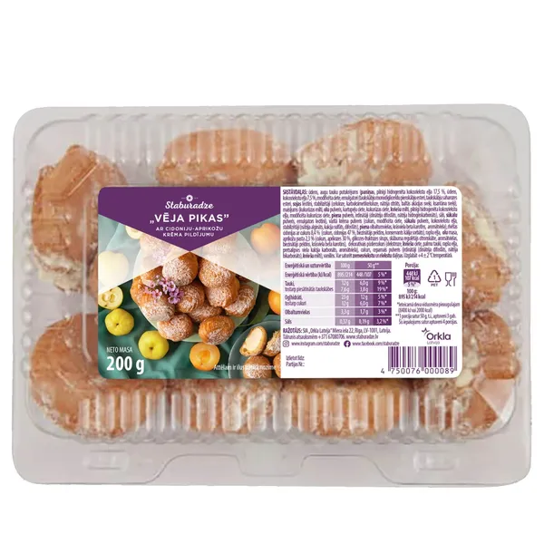 Vēja pikas Staburadze ar cidoniju-aprikožu krēma pildījumu 200g