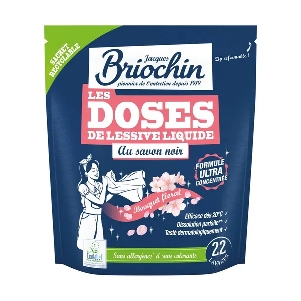 Veļas kapsulas Briochin ar pelēko ziepju un ziedu aromātu 22 gab