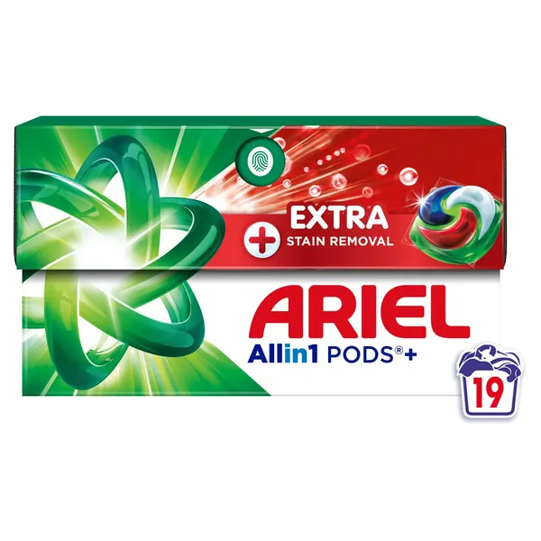 Veļas mazgāšanas kapsulas Ariel Extra Clean 19gab.