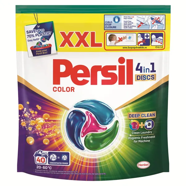 Veļas mazgāšanas kapsulas Persil Discs Color 40MR