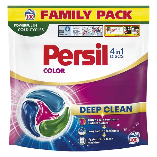 Veļas mazgāšanas kapsulas Persil Discs Color 100gab.
