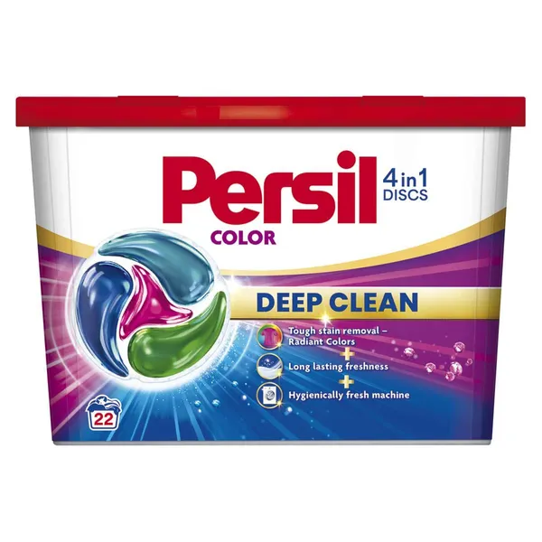 Veļas mazgāšanas kapsulas Persil Discs Color 22gab.