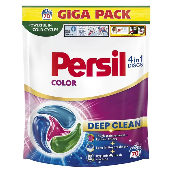 Veļas mazgāšanas kapsulas Persil Discs Color 70gab.