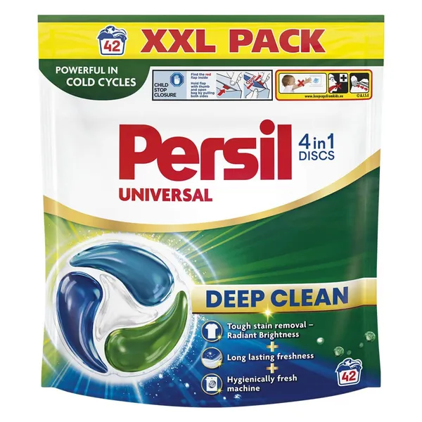 Veļas mazgāšanas kapsulas Persil Discs Universal 42gab.