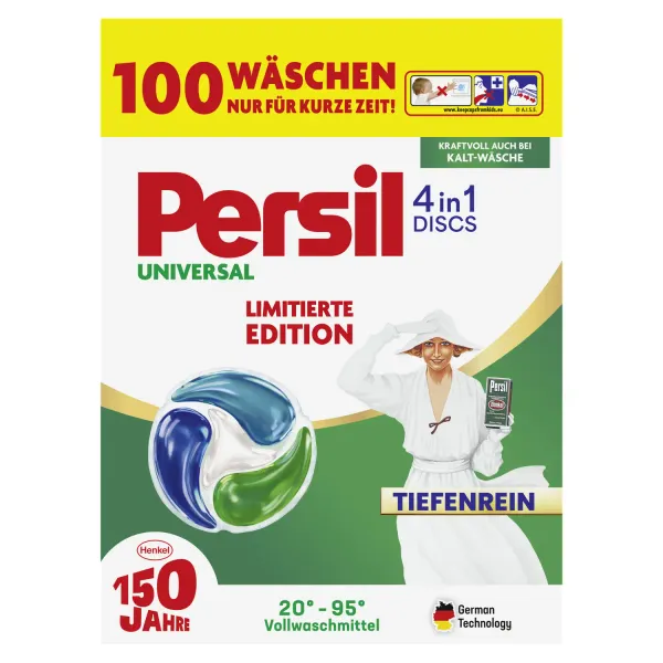 Veļas mazgāšanas kapsulas Persil Universal Discs Box 100MR