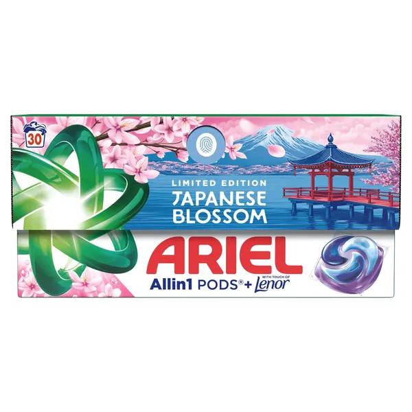 Veļas mazgāšanas tabletes Ariel Japanese Blossom 30gab.