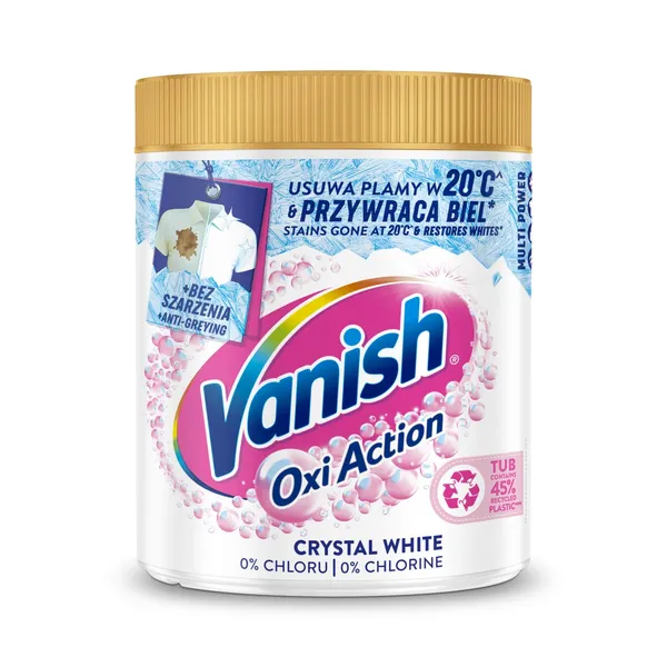 Veļas traipu tīrīšanas pulveris Vanish Oxi Action White 970g