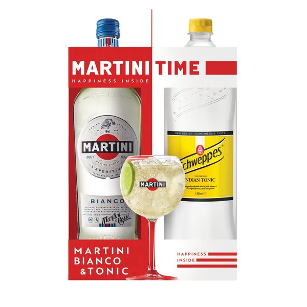 Vermuts Martini Bianco 15% 1l  + Tonic 1,35l