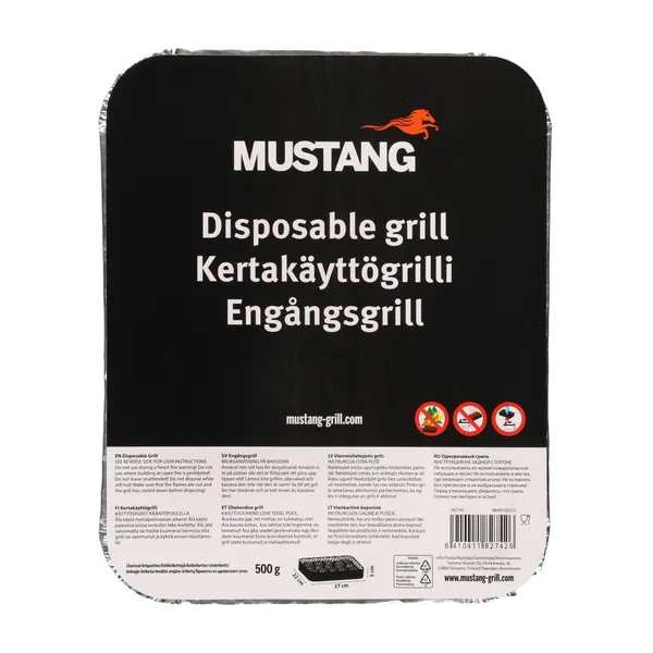 Vienreizējas lietošanas grils Mustang 500g GR24