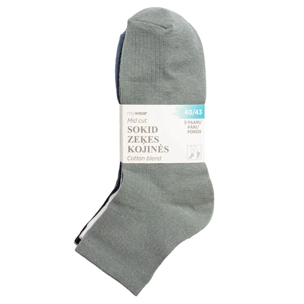 Vīriešu zeķes Mywear 5 pāri, baltas 40/43 SS26