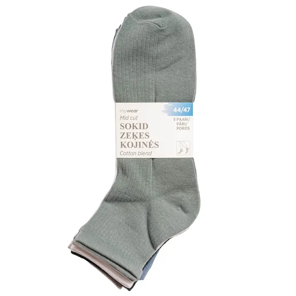 Vīriešu zeķes Mywear 5 pāri, baltas 44/47 SS26