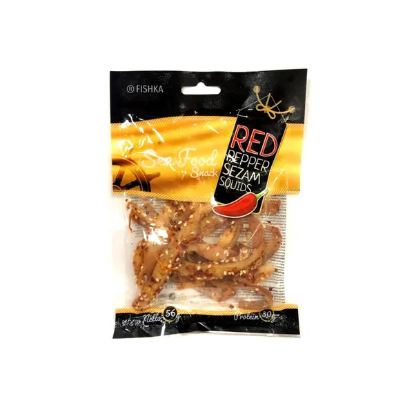 Kalmārs vītināts FISHKA ar sezamu un čili 56g