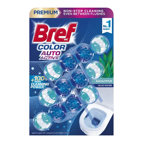 WC bloks Bref Color Auto Active Eucalyptus 3x50g