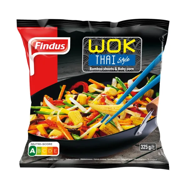 Saldētu dārzeņu maisījums FINDUS Wok Thai 325g