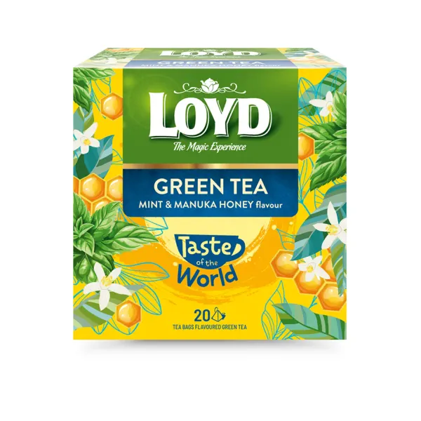 Zaļā tēja Loyd ar piparmētru un manuka medu 20x1,7g
