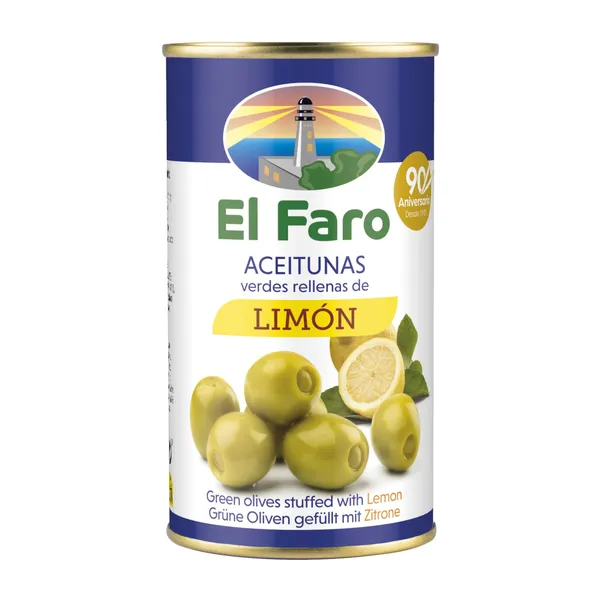Zaļās olīvas El Faro ar citronu 370ml/150g