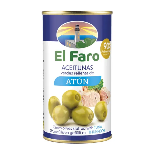 Zaļās olīvas El Faro ar tunci 370ml/150g