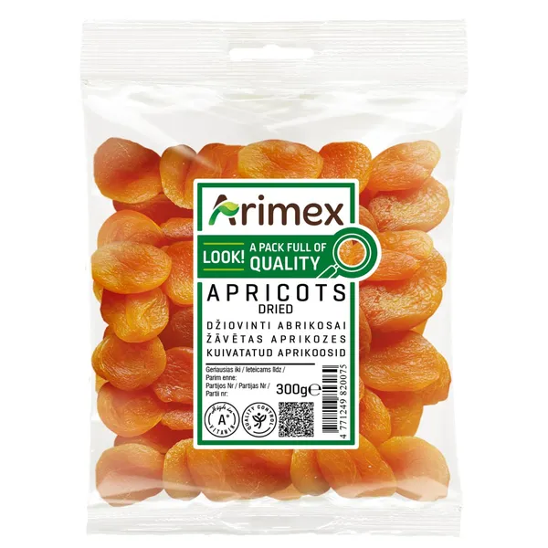 Žāvētas aprikozes ARIMEX 300g