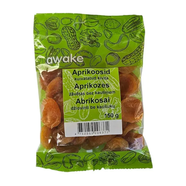 Žāvētas aprikozes Awake bez kauliņiem 150g