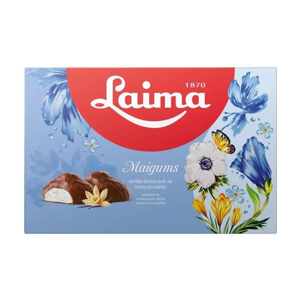 Zefīrs Laima Maigums tumšajā šokolādē ar vaniļas garšu 185g