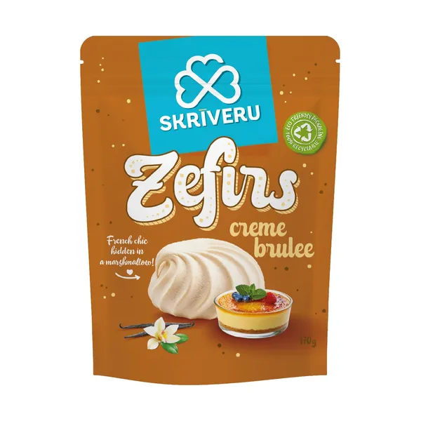 Zefīrs Skrīveru Saldumi ar creme brulee garšu 170g