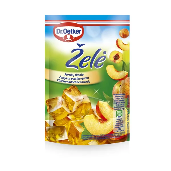 Želeja ar persiku garšu DR. OETKER 72g