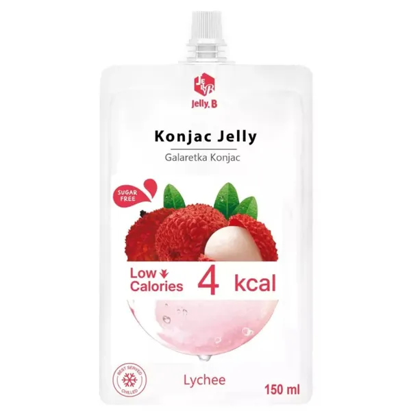 Želeja Jelly.B ar līčiju garšu ar saldinātājiem 150ml
