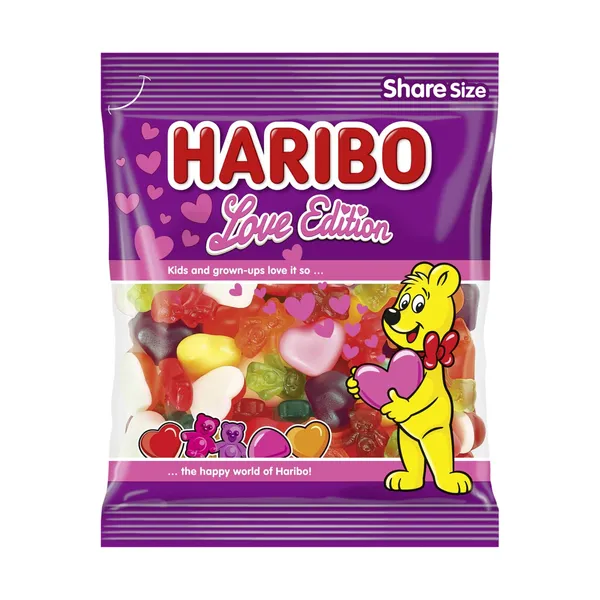 Želejas konfektes Haribo Love Edition ar augļu un ogu garšu 160g