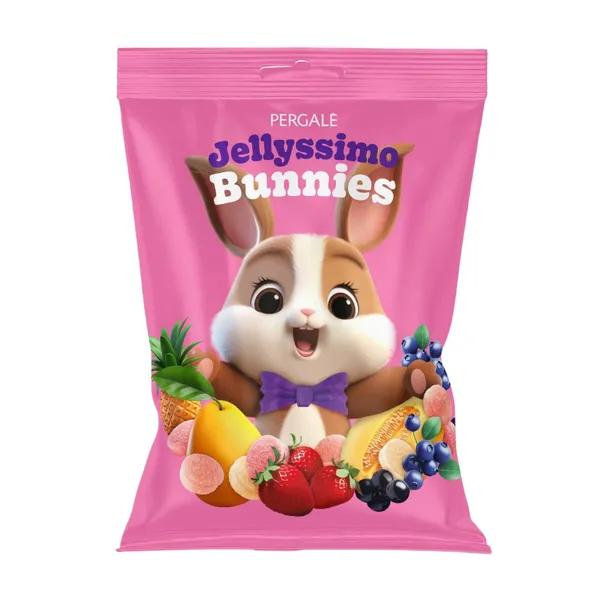 Želejas konfektes Pergale Jellyssimo bunnies 150g