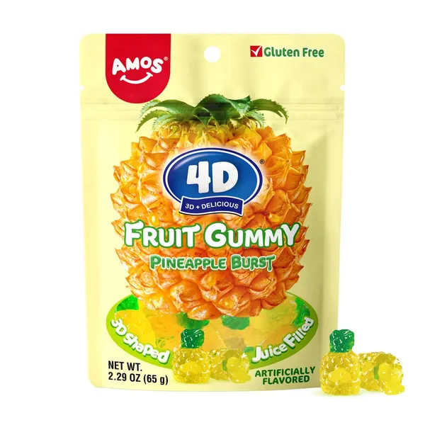 Želejkonfektes 4D Pineapple 65g