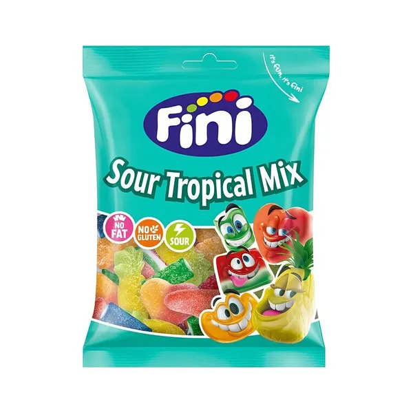 Želejkonfektes Sour Tropical Mix FINI 90g