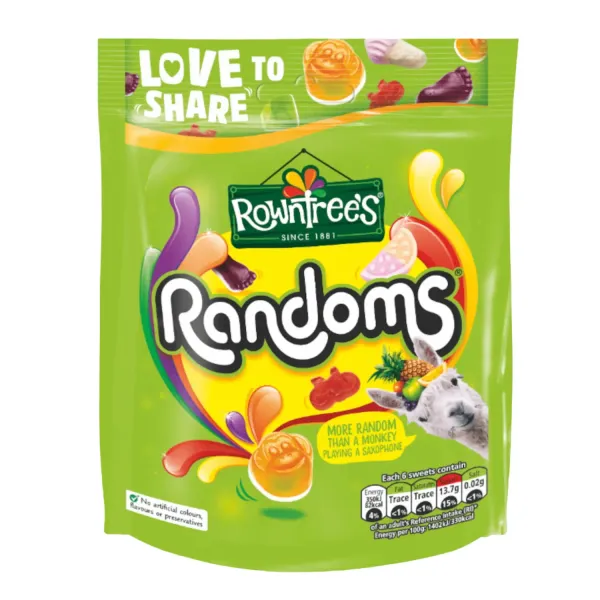 Želejkonfektes Rowntrees Randoms ar augļu garšu 150g