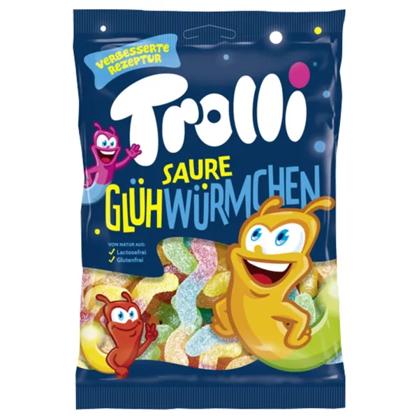 Želejkonfektes Trolli Glowworms 100g