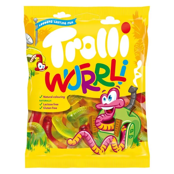 Želejkonfektes TROLLI Wurrli 100g