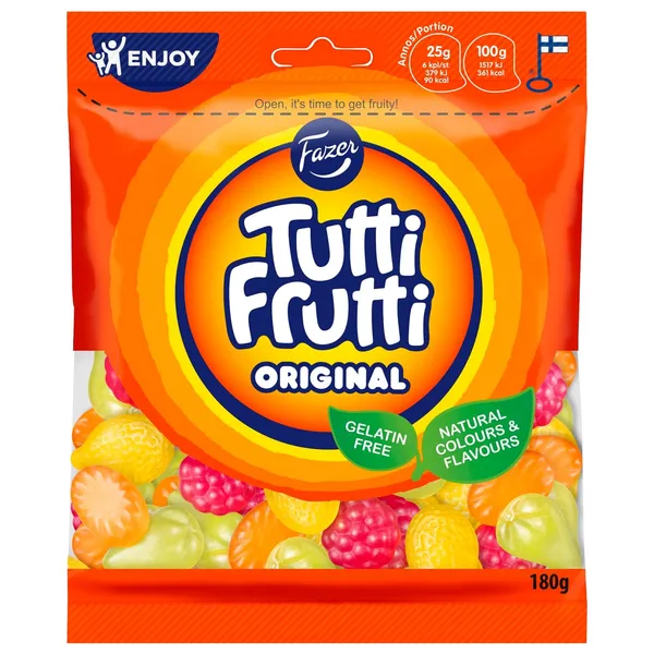 Želejas konfektes TUTTI FRUTTI Original 180g